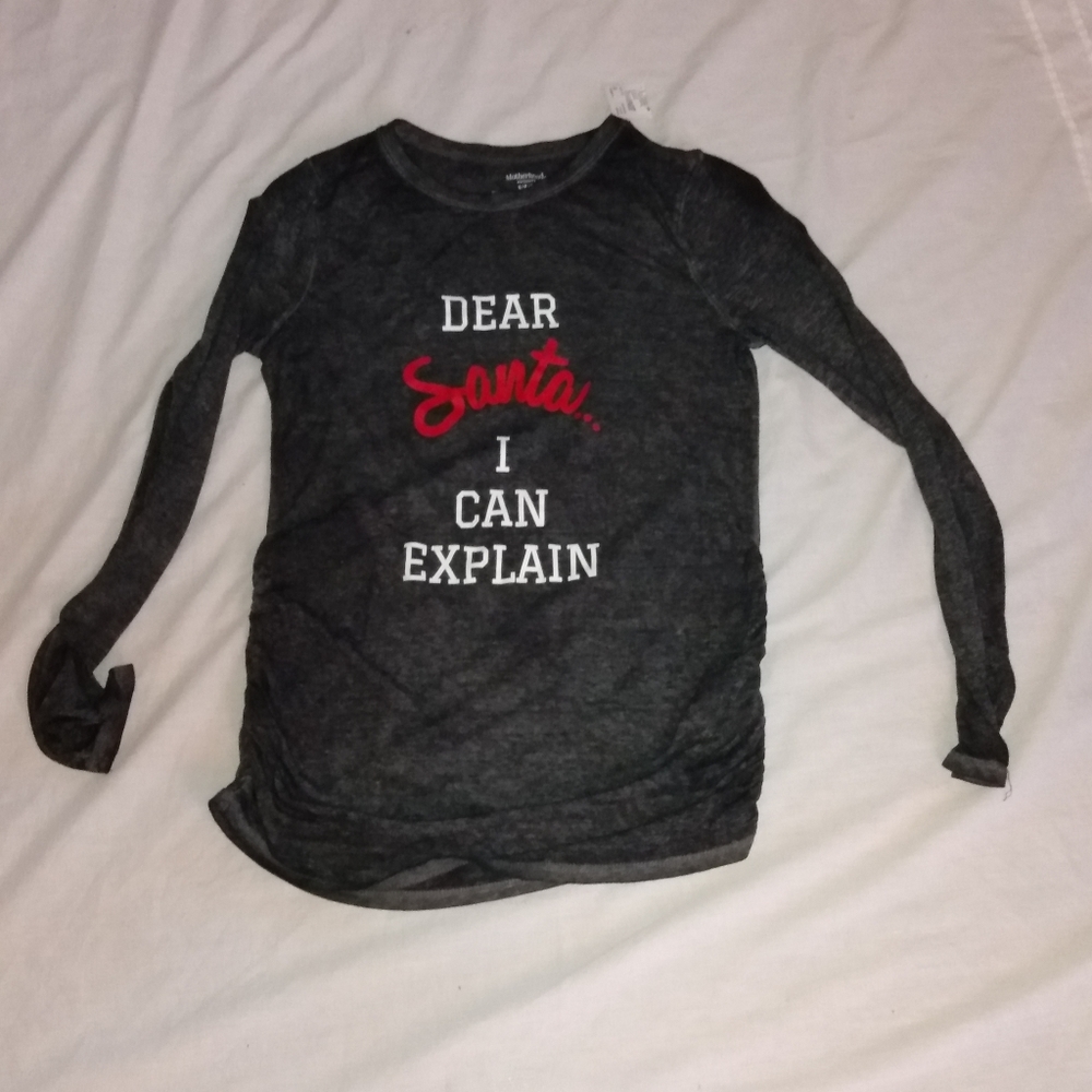 Motherhood maternity size small S gray holiday top